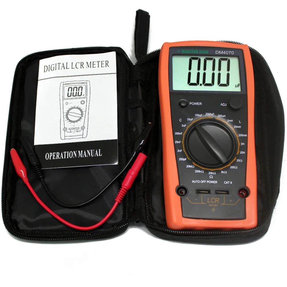 AideTek Новый DM4070 LCR измеритель емкости 2000 мкФ сравните с мультиметром|dm4070 lcr meter|lcr