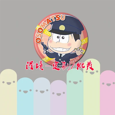 ZXFJXR 58 мм Osomatsu San Matsuno Jyushimatsu Todomatsu шесть одинаковых лиц брат значок шпильки Broochs