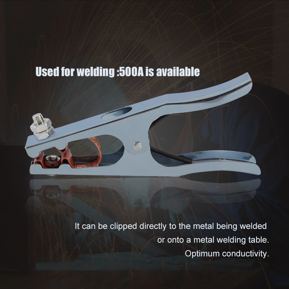 

500A Welding Steel Ground Clamp Spring Loaded Earth Clamp For Welding Machines JA55