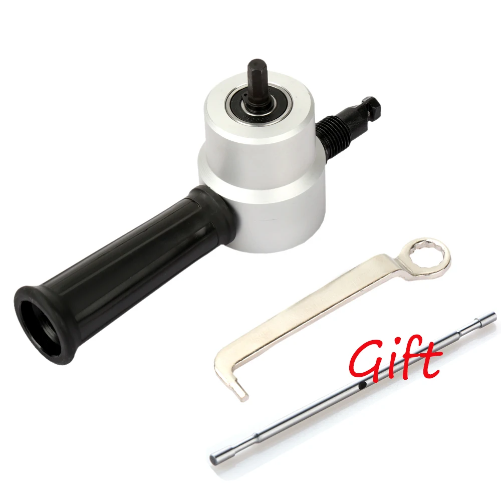 

Nibble Metal Cutting Double Head Sheet Nibbler Hole Saw Cutter Drill Tool Attachment Repair Tools +Arbor Accessory Gift
