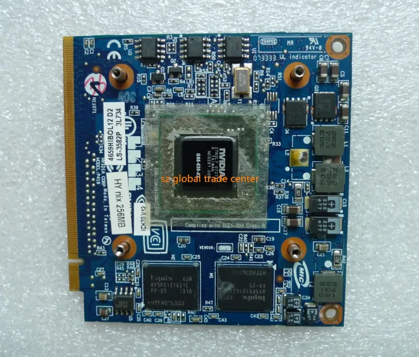 Видеокарта для ноутбука Acer Aspire видеокарта nVidia GeForce 8600GS 5520G 4520G 7520 7520G 7720 M GS MXM DDR2 256MB