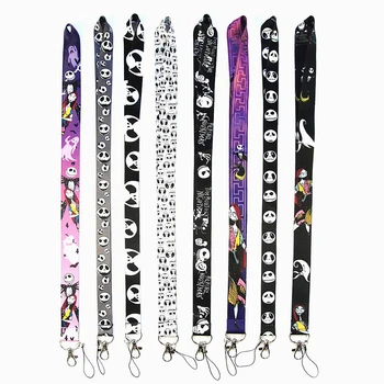 

20Pcs The Nightmare before Christmas Lanyard Id Badge Holder Keychain Straps for Mobile Phone Free Shipping