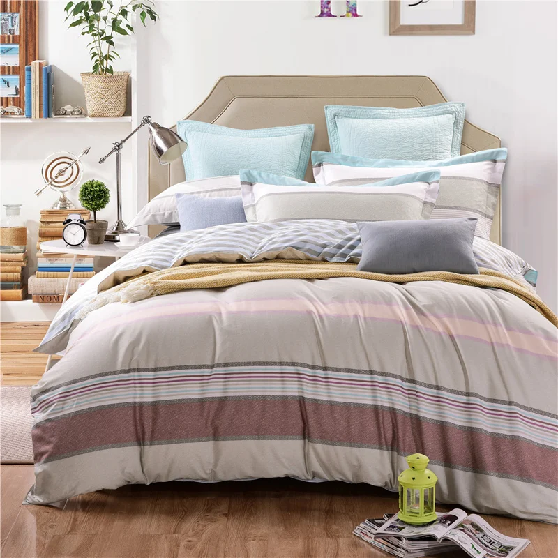all cotton bedding set 4pcs, duvet cover set, twin full queen single double size free shipping