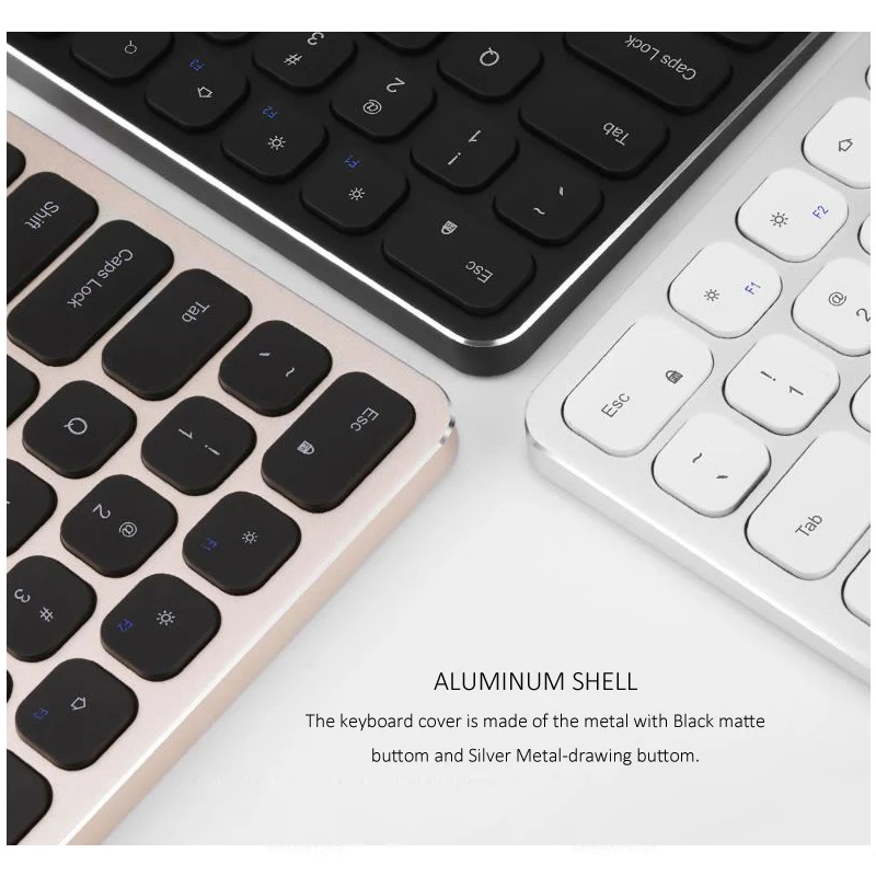 B. O. W ультра тонкая клавиатура и мышь комбо(перезаряжаемый дизайн) работает с одним приемником 2,4 ГГц, алюминиевая беспроводная клавиатура ПК