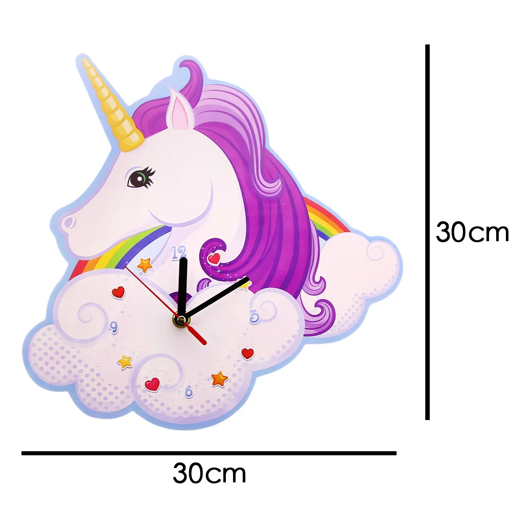 Unicorn Wall Clock Personalised Time Clock Gift For Girls Nursery Unicorn and Rainbow Kids Bedroom Decor Magic Clock 6