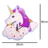 Unicorn Wall Clock Personalised Time Clock Gift For Girls Nursery Unicorn and Rainbow Kids Bedroom Decor Magic Clock 6