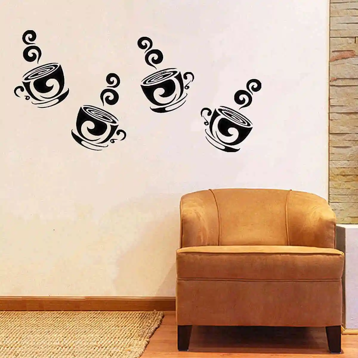 DIY Coffee Cup wall stickers for kitchen decor on the wall home decoration accessories kitchen wall stickers vinilos decorativos