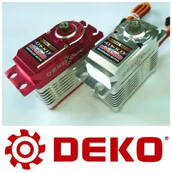 DEKO заслуженный серии высокое напряжение бесщеточный сервопривод модель HV3300 HV3125 все металлический водонепроницаемый цифровой сервоприводы рулевого механизма