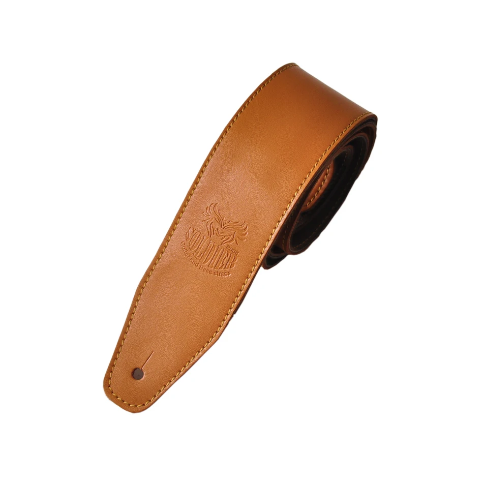 Cena Żołnierz oryginalna skóra bydlęca skóra bydlęca miękki trwały pasek gitarowy akustyczny elektryczny pasek gitarowy pasek do gitary basowej regulowany pas gitarowy