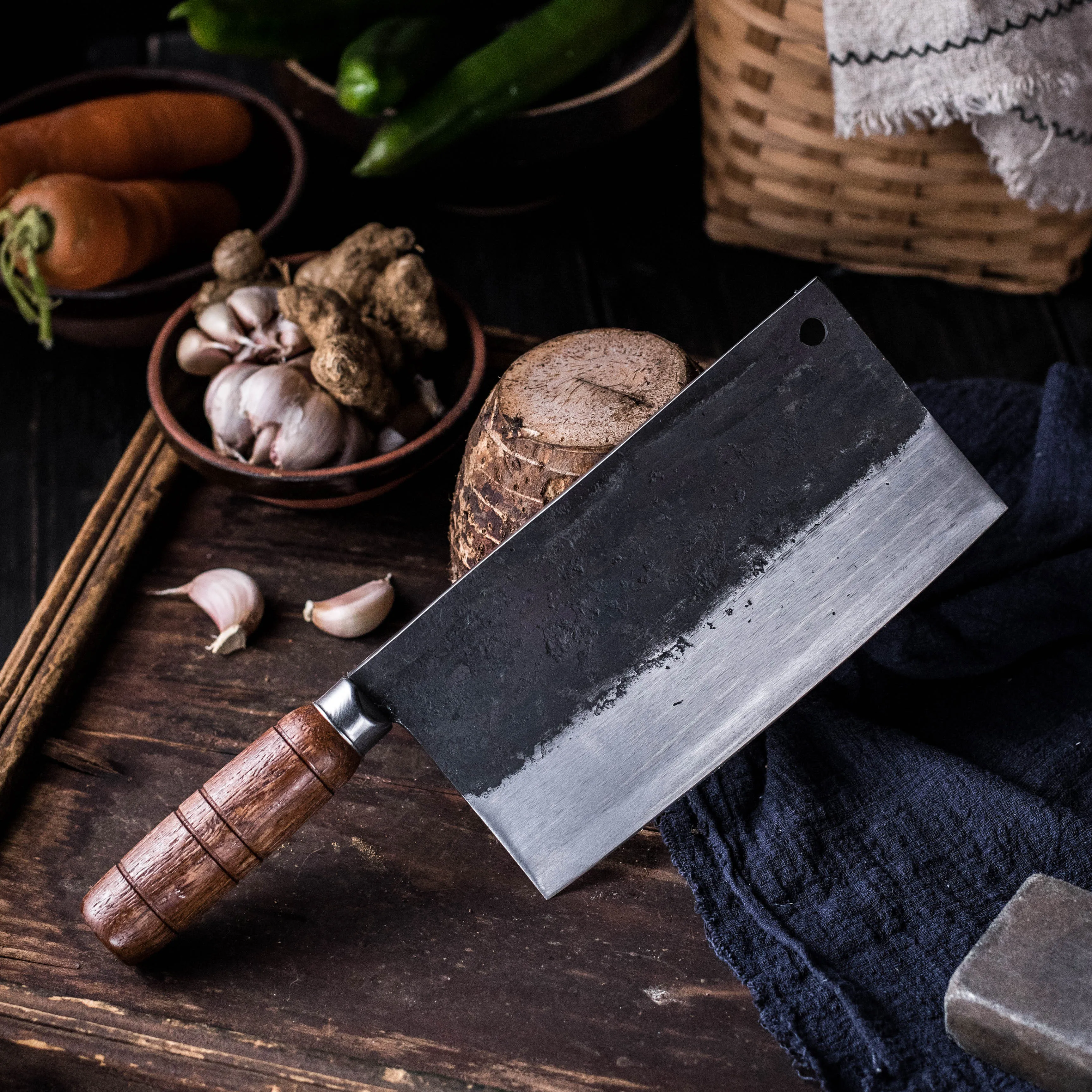  Traditional Handmade Chinese Style Kitchen Cut Meat Vegetable Knife Cooking Knives Chef Special Kni - 33044904691