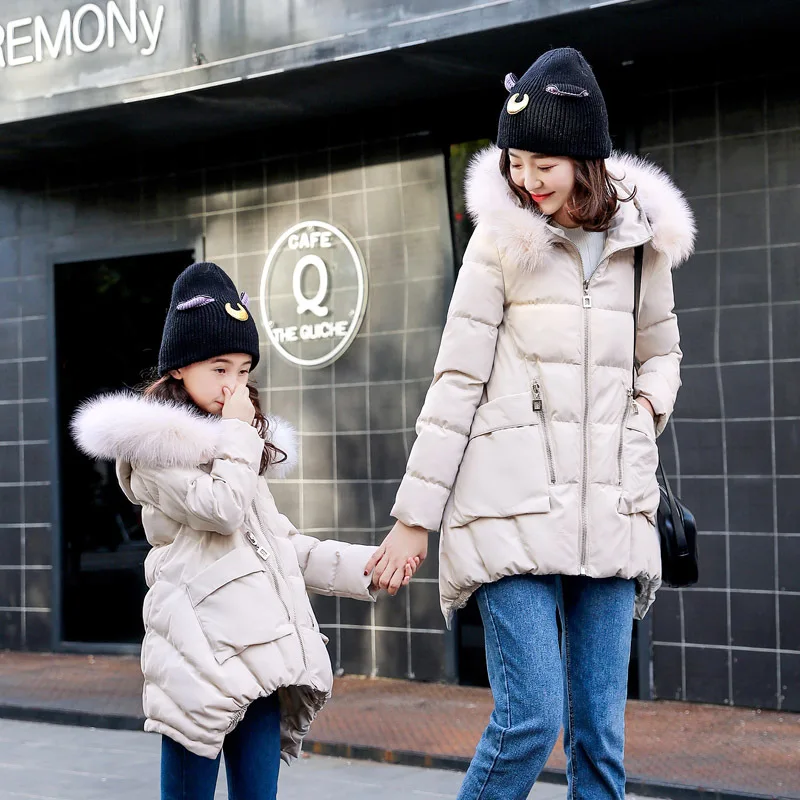 Buy Mother Daughter Dresses Down Jackets Winter Coats