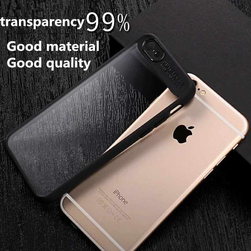 

Transparent mobile phone case For iphone6 6s 7plus 7 8plus 6plus X 6splus Xs TPU+PC high transparency Simple business