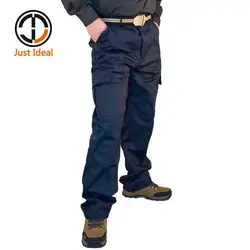 Для мужчин Брюки карго Повседневное мульти-карман Тактические длинные брюки брендовая одежда Брюки Чинос Большие размеры id611