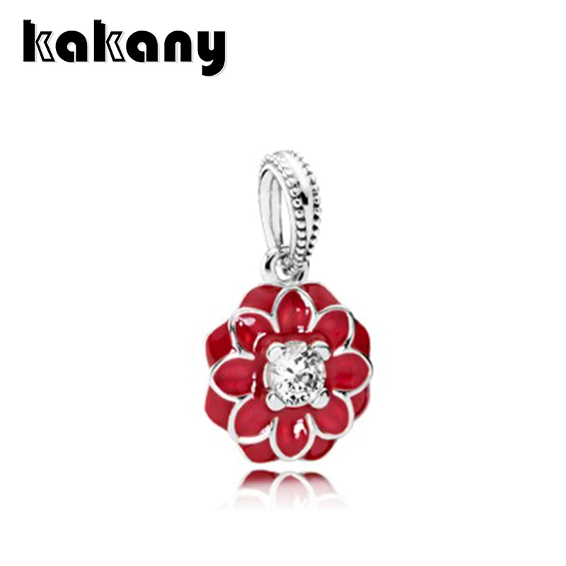 

2019 High Quality 1:1 Original 925 Sterling Silver Oriental Bloom Pendant Charm Memorial Day Gift Female Diy Jewelry