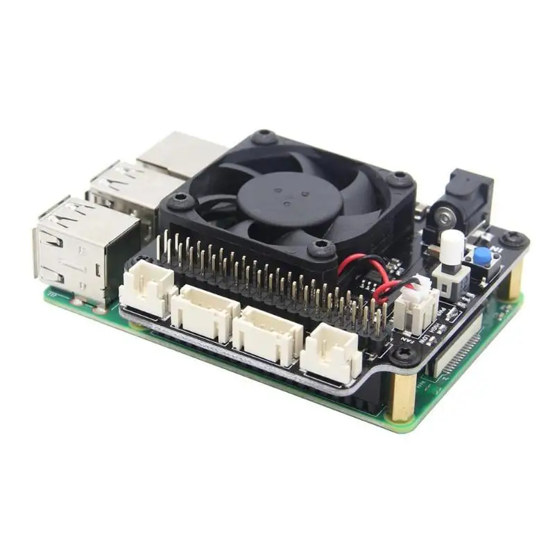 Многофункциональный Raspberry Pi X735 управление питанием авто охлаждающая Плата расширения