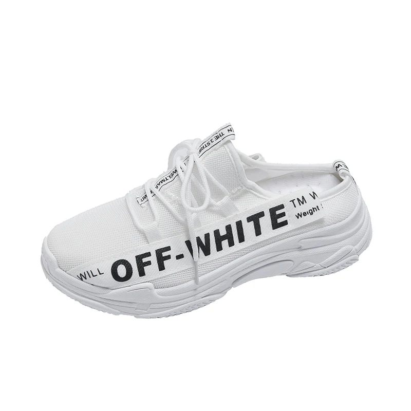 

Slippers woman shoes 2019 new summer fashion wild casual white shoes Baotou thick bottom mesh breathable sandals and slippers