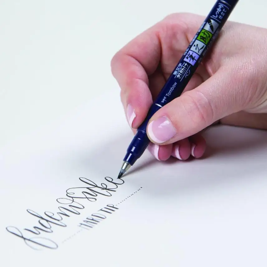 2018 2Pcs Fudenosuke Brush Pen Hard Soft Brush Pen Calligraphy Invitation Signature Pen 3SW0606 - 32883574365