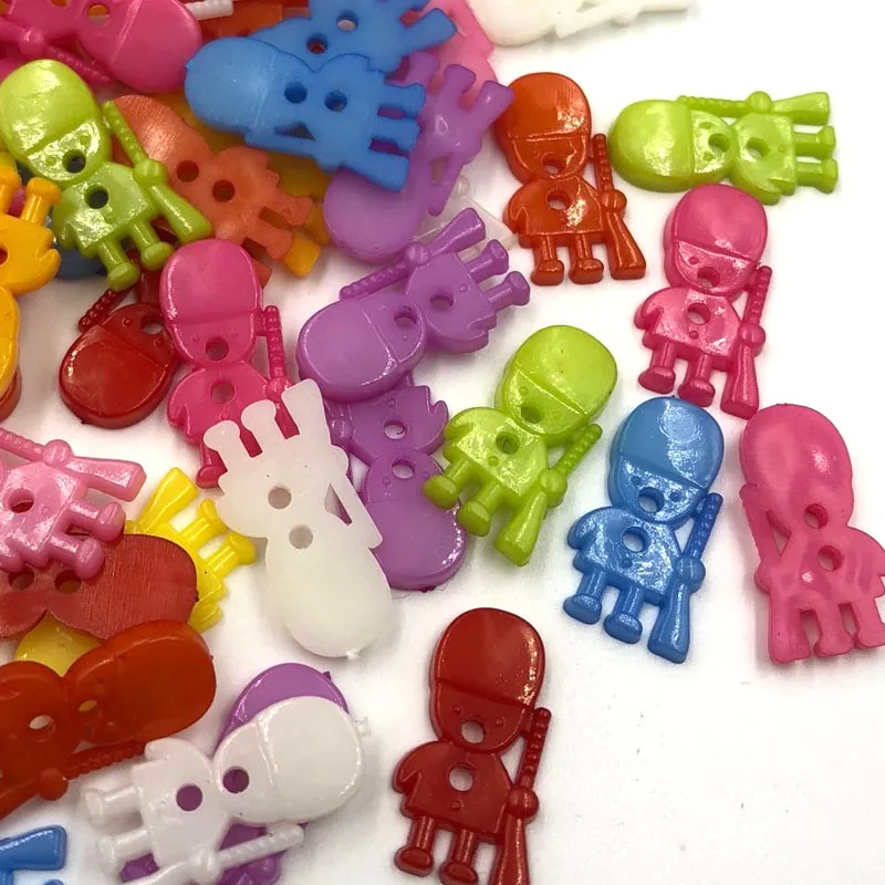 100pc 11mm 4 Holes Sewing Button DIY Crafts Plastic Button Mix Color PT181