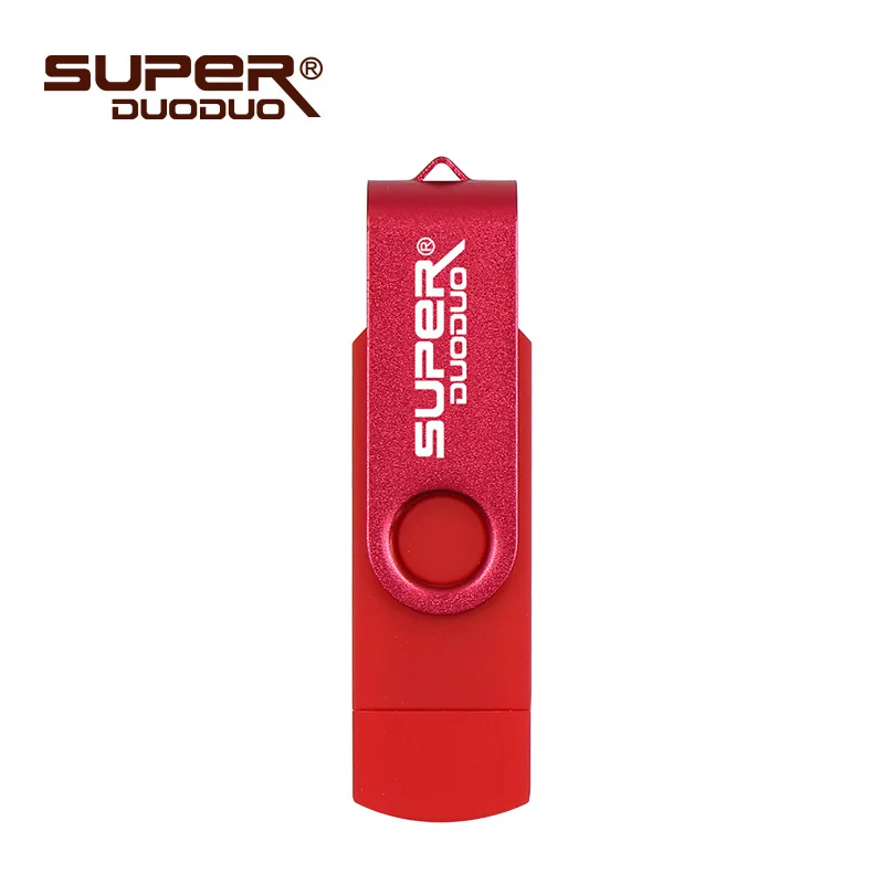 Водонепроницаемая металлическая память OTG USB Флешка 32 ГБ 16 ГБ 8 ГБ USB флеш-накопитель 64 Гб 128 Гб карта памяти флеш-карты USB диск - Цвет: RED