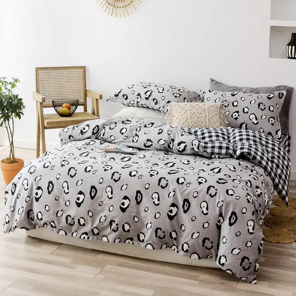 

New Style 100% Cotton Duvet Cover with Zipper Adult Kids Soft Comforter Case Pillowcase Twin Full Queen King Size Quilt Cover