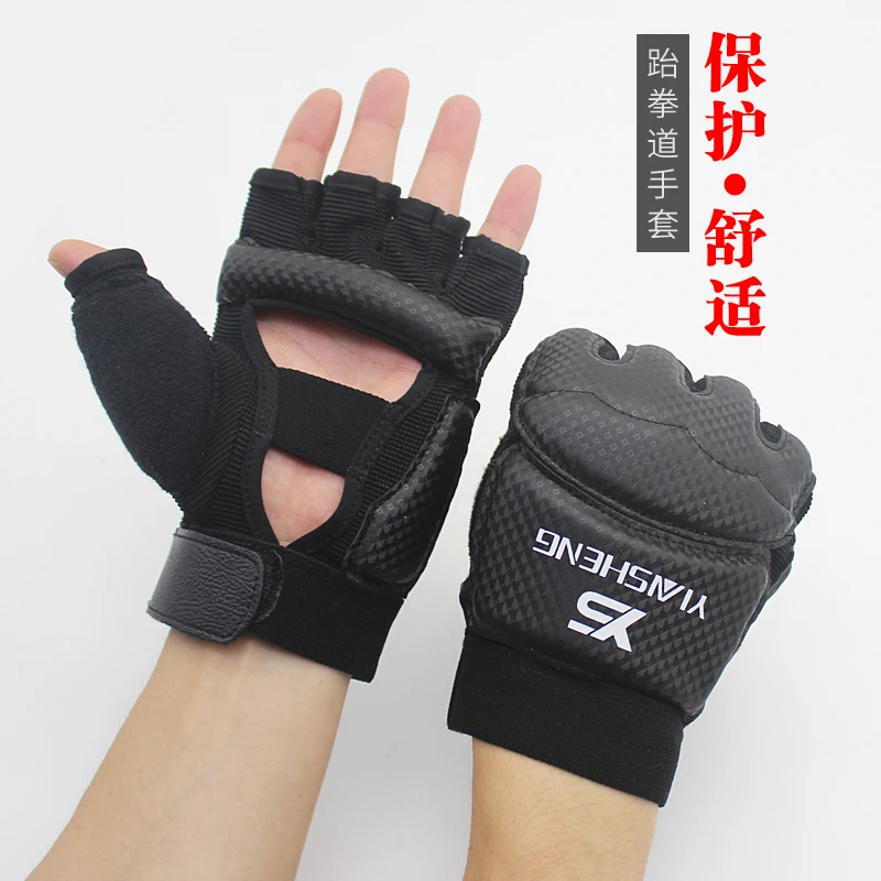 

Half Finger Boxing Gloves PU Leather MMA Fighting Kick Boxing Gloves Karate Muay Thai Training Workout Gloves Kids Men