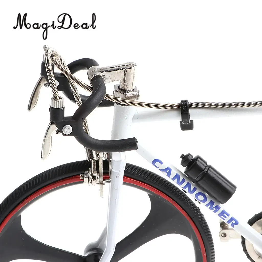 1:10 Scale Alloy Diecast Racing Bike Model Replica Bicycle Toy Metal Artwork Creative Desktop Decor - Blue White