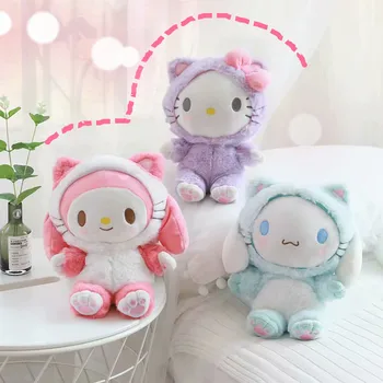 

1pc 25cm cartoon sweet Melody Cinnamoroll dog plush doll hold pillow pacify stuffed toy children home decoration gift