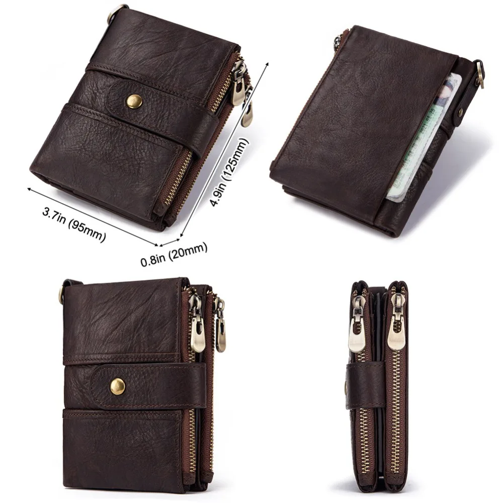 KAVIS Genuine Leather Free Engraving Rfid Wallet Men Crazy Horse Wallets Coin Purse Short Male Money Bag Mini Walet Quality KAVIS Genuine Leather Free Engraving Rfid Wallet Men Crazy Horse Wallets Coin Purse Short Male Money Bag Mini Walet Quality