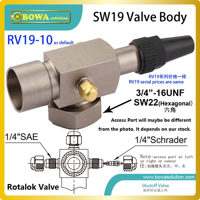 Rotalock valves provide a convenient removable access and isolation point for service in