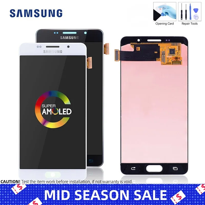 

5.2" AMOLED LCD for SAMSUNG Galaxy A5 2016 LCD Display A510 A510F A510M SM-A510F Touch Screen Digitizer LCD Replacement