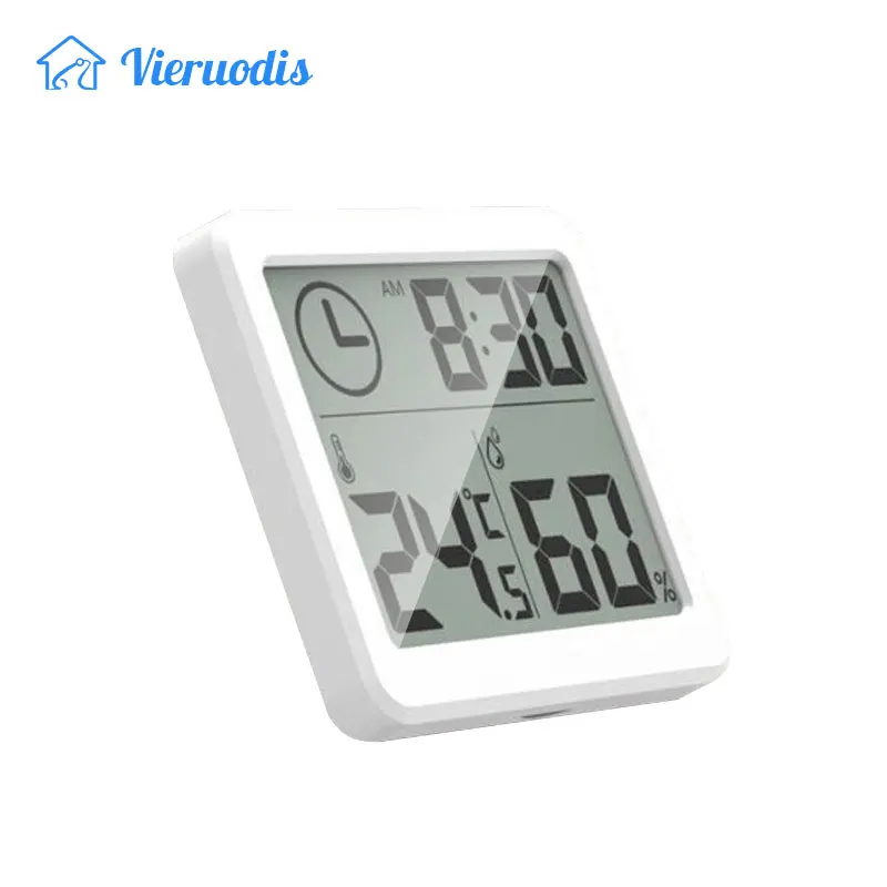 

Automatic New Weather Station Indoor Thermometer Hygrometer Digital LCD C/F Temperature Humidity Meter Alarm Clock -10-70C hot