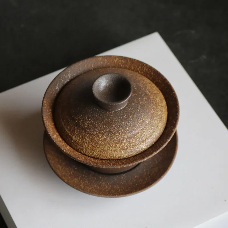 130 мл винтажная керамическая грубая керамика Gaiwan китайская лампа чайная