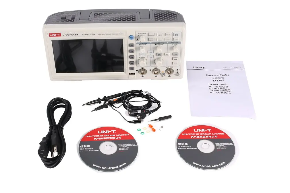 

UTD2012CEX Digital Storage Oscilloscope 100MHz 2 Channels Record USB Waveform Generator Logic Analyzer Spectrum