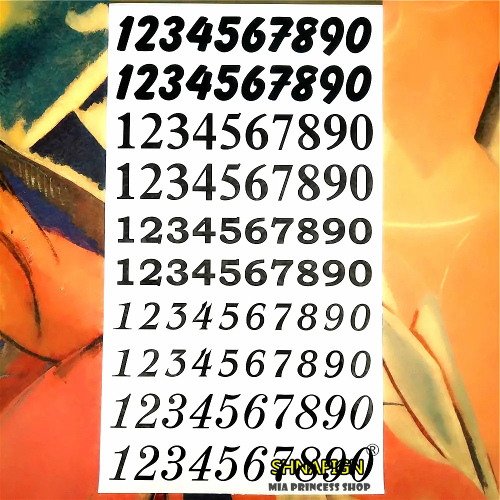 

SHNAPIGN Arabic Numbers 0-9 Kid Temporary Body Art Flash Tattoo Sticker 10*17cm painless Henna selfie Tatoo tattoo stickers