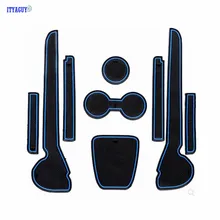 Styling9pcs coche antideslizante puerta Interior de la almohadilla taza pegatinas de Coches Puerta Interior taza Estera Ranura Puerta Pad Ranura Estera para VW POLO con logo