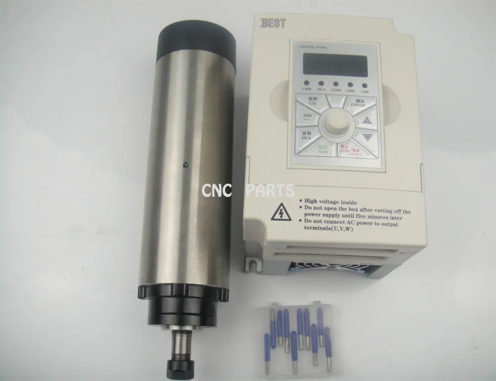 

CNC milling spindle ER11 800w air cooling spindle motor +1.5KW inverter+cnc engravin bits