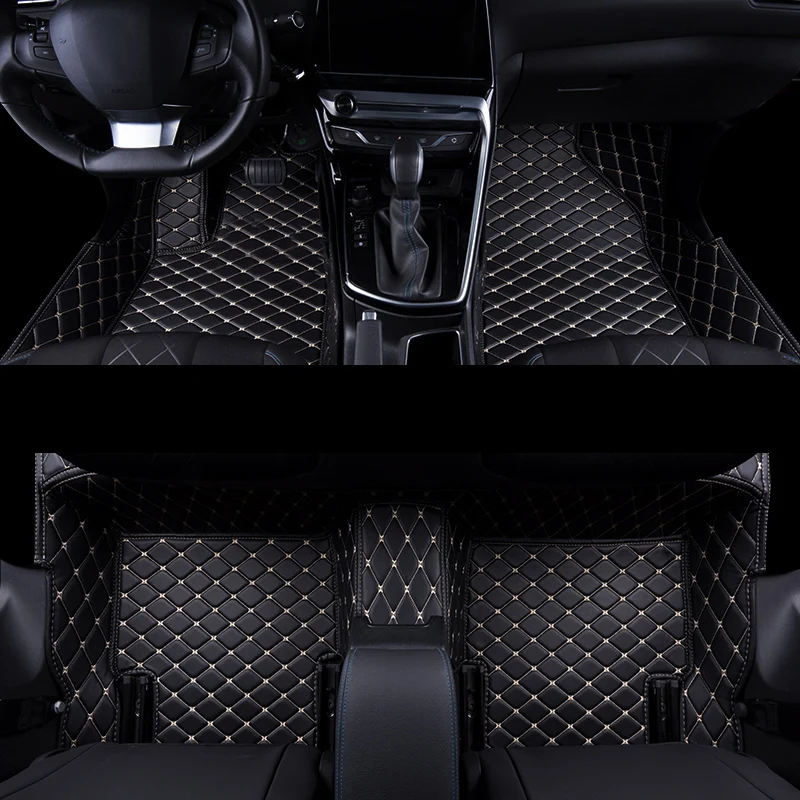 

lsrtw2017 luxury fiber leather car interior floor mat for peugeot 308 2008-2020 2019 2018 2017 2016 2015 2014 2013 2012 2011