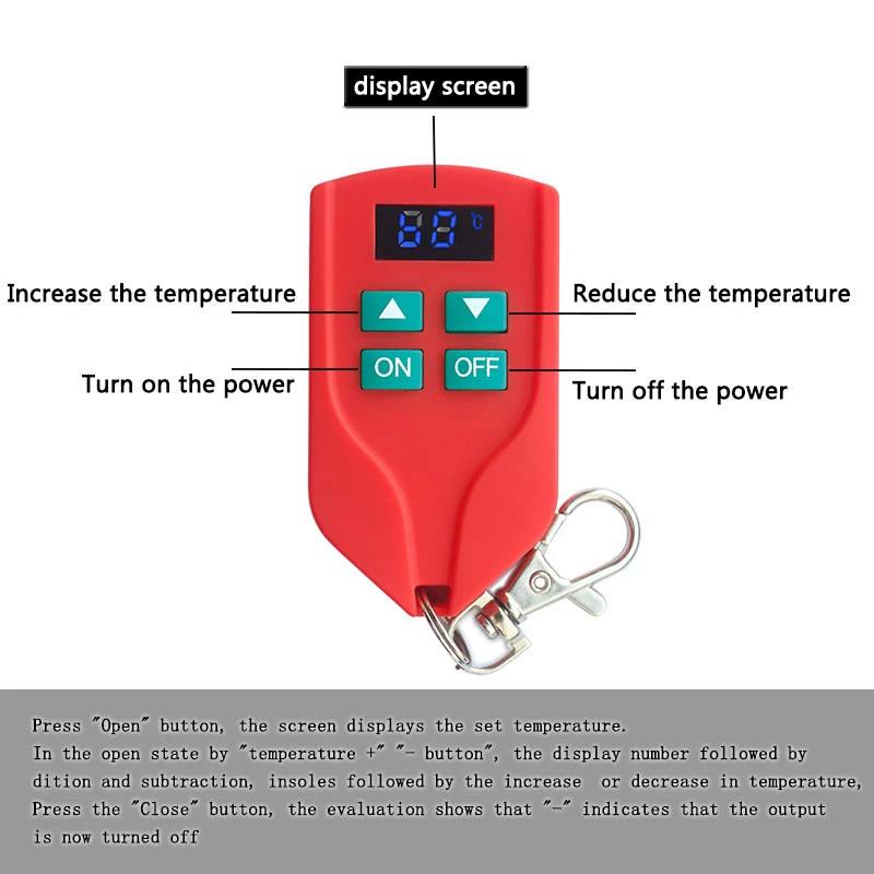 Unisex 2000 mAh  Electrically Heated Insoles with LED Remote Control Winter Outdoor Sport Keep Warm Pads Thermal Increase Insole