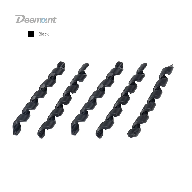 Deemount 5 шт./лот велосипедный кабель менеджер спиральная эластичная резиновая линия галстук Minder велосипедный светильник нарезной шнур держатель контроллер Bicycl - Цвет: Black