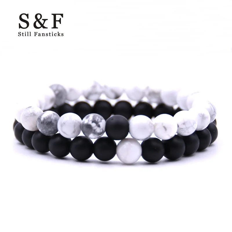 

Couple Bracelet 8mm Stone Bracelets For Women Buda Pulseira Masculina Men Jewelry Feminina Lover Bileklik Pulseras Bracelete
