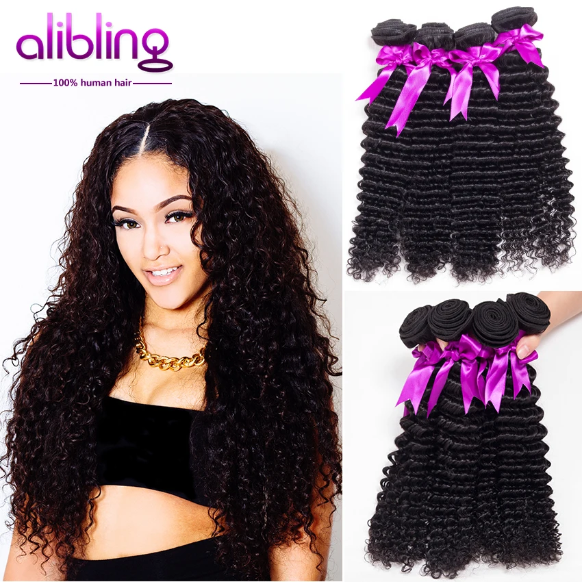 

8A Grade Mongolian Virgin Hair 4 Bundles Unprocessed Mongolian Deep Wave Mongolian Hair Weave Bundles Wavy Human Hair Extension