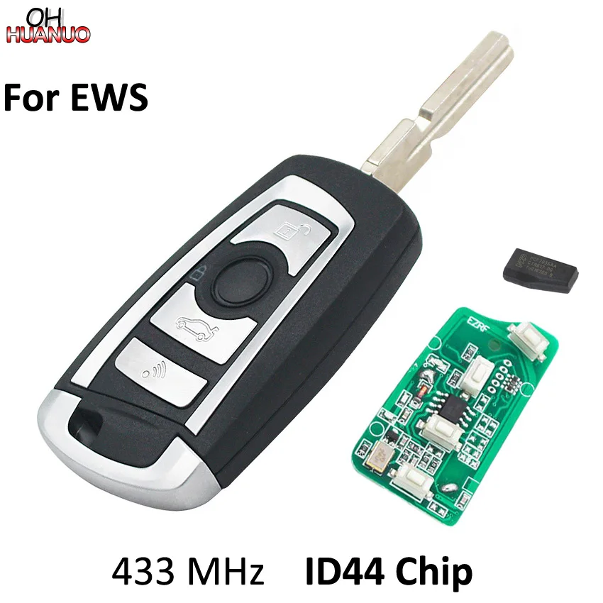 

4 Buttons EWS Modified Flip Remote Key Fob 433MHz With PCF7935AA ID44 Chip for BMW E38 E39 E46 M5 X3 X5 Z3 Z4 HU58