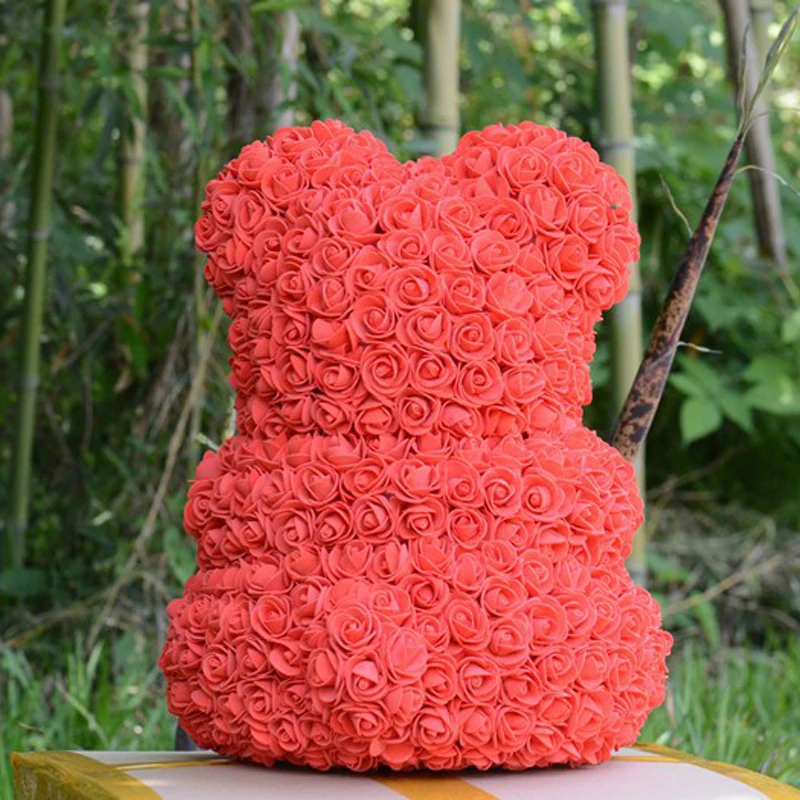 PE Rose подарок ко Дню Святого Валентина медведь ручной работы искусственный цветок любовь медведь для подруги юбилей подарок на год