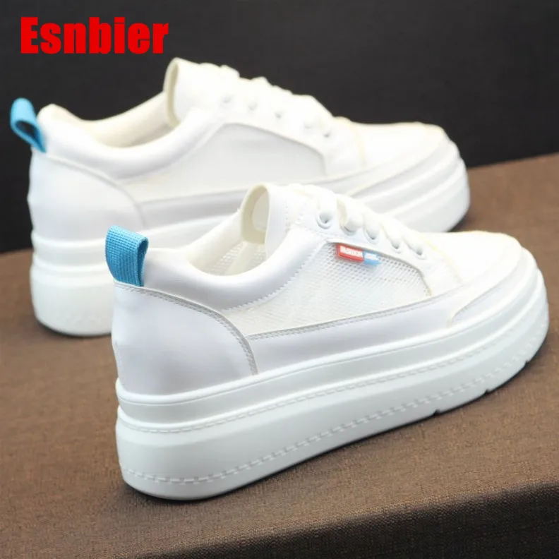 

Women Leisure shoes 2019 fashion summer casual ladies shoes cutouts Mesh breathable platform flat shoes woman sneakers