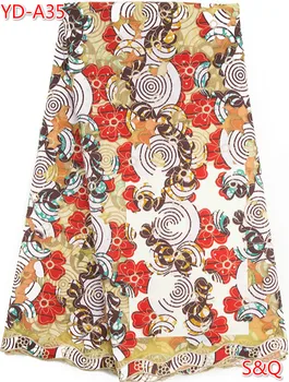 

High quality african tulle lace 5yards african french lace fabric with wax african lace fabric with net lace for dress YD-A35