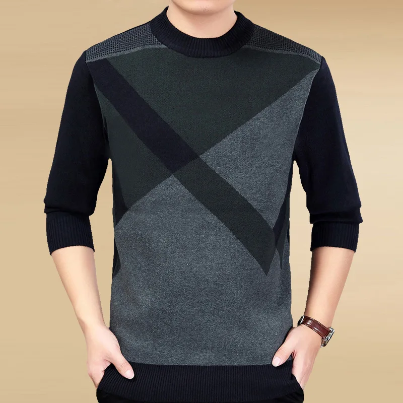 Men Sweater Winter Round Neck Knitted Sweaters Male Casual Autumn ...