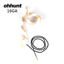 Ohhunt Tactical polowanie Bore wąż pistolet do czyszczenia 16 Cal GA Gauge Boresnake Shotgun Barrel Bronze Cleaner Kit