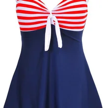 Женский Ретро винтажный купальник с моряком, Цельный купальник с лямкой на шее, купальный костюм плюс размер США 6-US 18