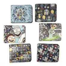 Унисекс кошелек Рик и Морти аниме кошелек с отделением для монет держатель для карт короткий кошелек для монет Womwn кожаный Pu кошелек подарок отаку