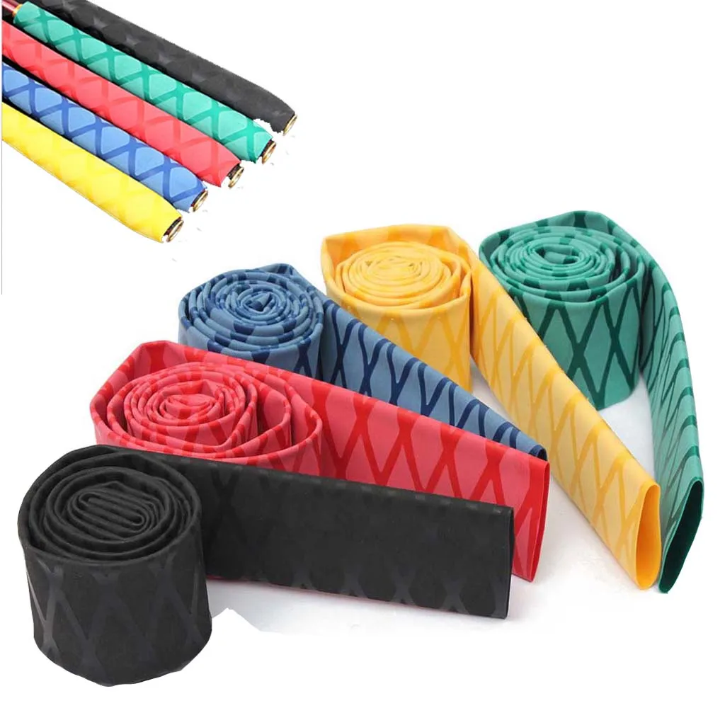 Non Slip X-Tube Heat Shrink Tubing 22mm 28mm 35mm Textured Fishing Rod Tennis Handle Grips Cover Racket Sleeving 